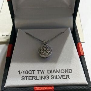 Women Necklace Diamond Silver